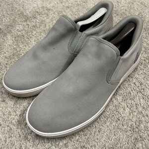 Kizik Slip On Shoes Venice Men 11.5 Grey Canvas Hands Free Sneakers H3VT